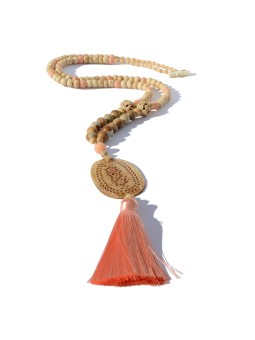 Kokoro  x San Fabrizzio Bone and Peach Necklace