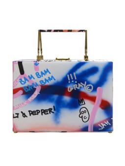 Bolso de piel "Taureau" en piel pintada a mano